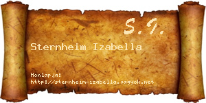 Sternheim Izabella névjegykártya
