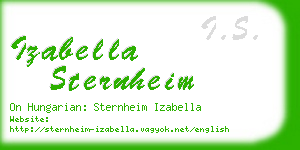 izabella sternheim business card
